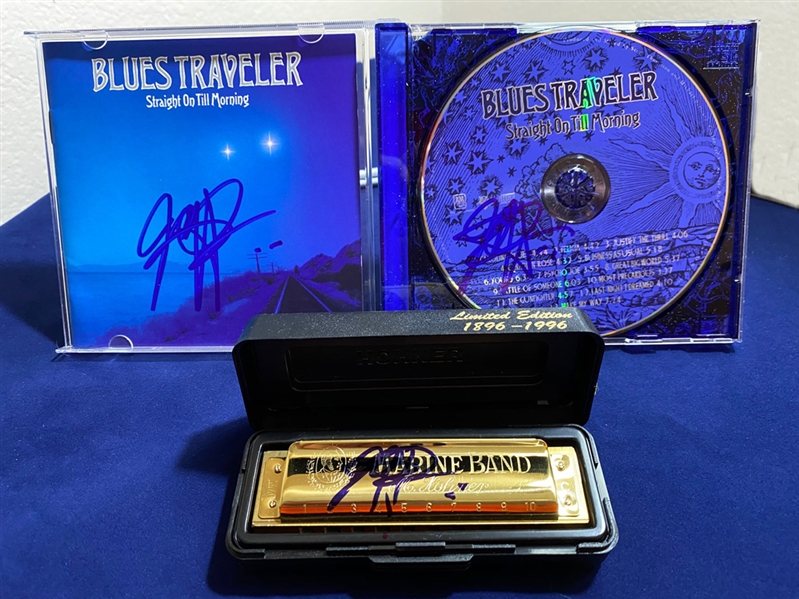 Blues Traveler: John Popper Signed Harmonica & Signed CD Booklet (Beckett/BAS Guaranteed)