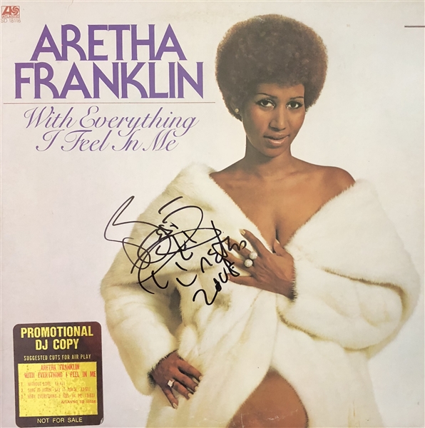 Aretha Franklin In-Person Signed "With Everything I Feel In Me" Record Album (Beckett/BAS Guaranteed)