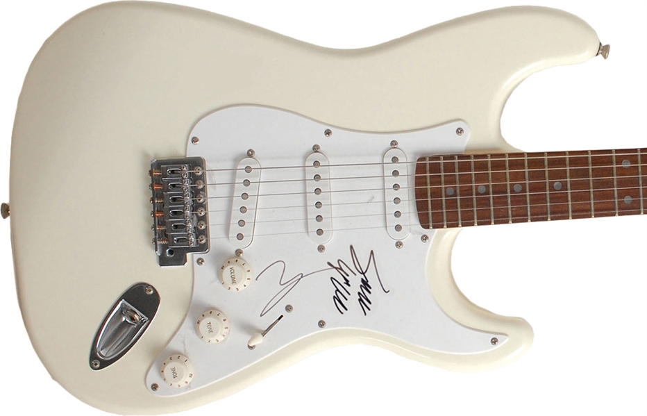 Motley Crue: Vince Neil & Mick Mars Dual Signed Stratocaster Style Electric Guitar (Beckett/BAS Guaranteed)