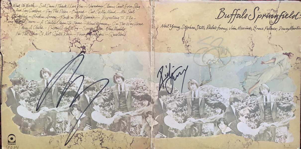 Buffalo Springfield Group Signed Album with Neil Young, Stephen Stills & Richie Furay (Beckett/BAS Guaranteed)