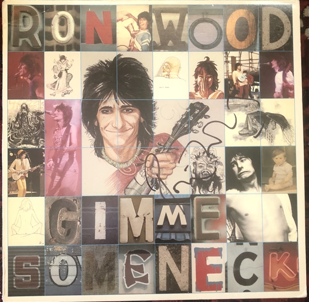 The Rolling Stones: Ronnie Wood Signed "Gimme Some Neck" Signed Record Album (Beckett/BAS Guaranteed)