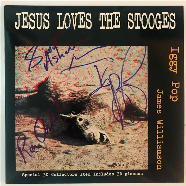 Iggy Pop and The Stooges Group Signed "Jesus Loves The Stooges" Record Album (John Brennan Collection)(Beckett/BAS Guaranteed)