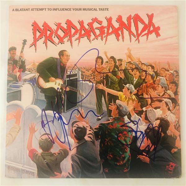 The Police Group Signed "Propoganda" Compliation Album Cover (John Brennan Collection)(Beckett/BAS Guaranteed)