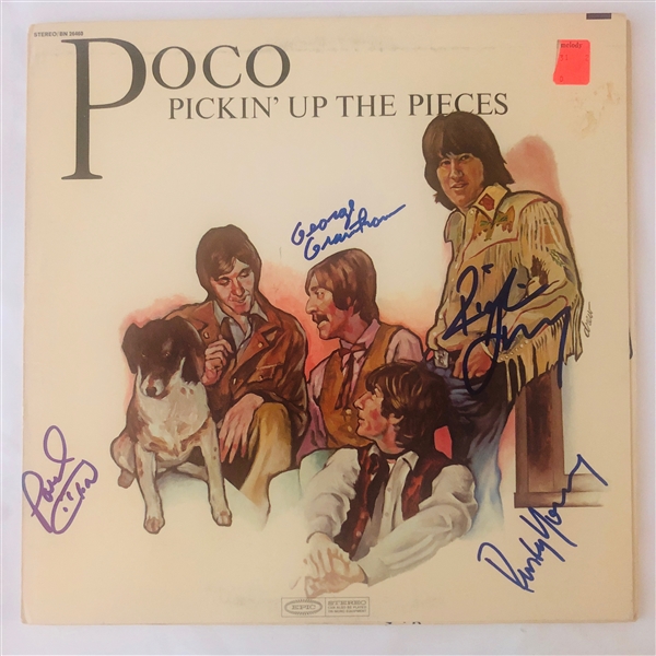 Poco Group Signed "Pickin Up The Pieces" Debut Album (4 Sigs)(John Brennan Collection)(Beckett/BAS Guaranteed)