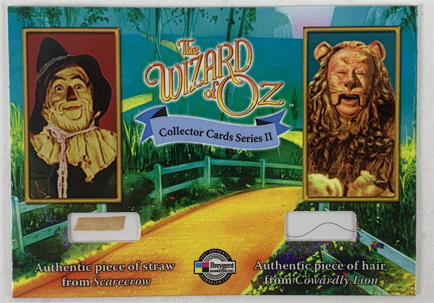 2006 Breygent Wizard of Oz Ray Bolger & Bert Lahr Dual Relic Card