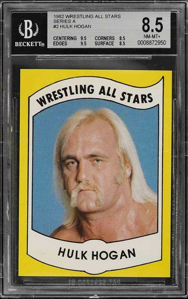 1982 Wrestling All-Stars Series A Hulk Hogan #2 Rookie Card - BGS Graded NM-MT+ 8.5