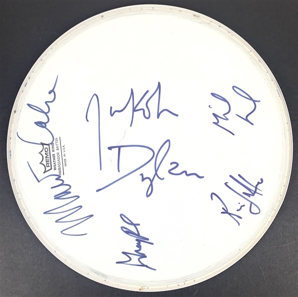The Wallflowers Group Signed 12-Inch Remo Drumhead (Beckett/BAS Guaranteed)