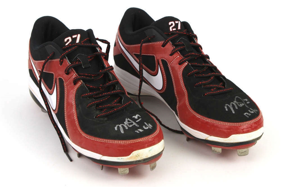 Mike Trout 2013 Game Used & Signed NIKE Air MVP Pro Metal Cleats w/ Exact Style Photo-Match! (PSA/DNA, MEARS & Anderson Authentics)