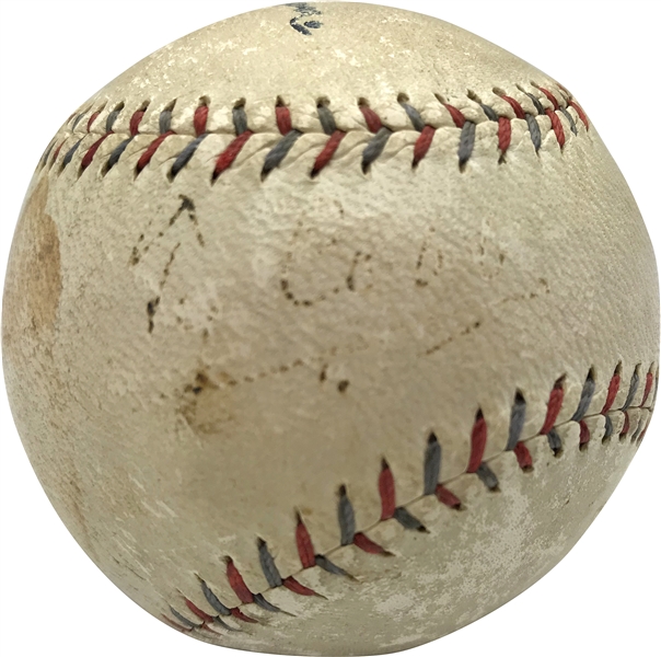Ty Cobb Single Signed & Game Used c.1926 OAL Ban Johnson Baseball (PSA/DNA & JSA)