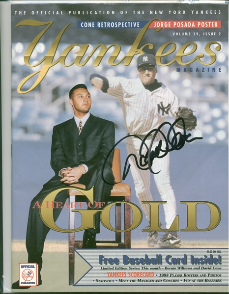 Derek Jeter Signed 1998 Yankees 8.5" x 11" Magazine (Beckett/BAS Guaranteed)