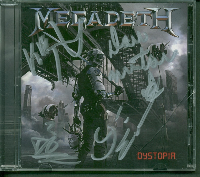 Megadeth Group Signed "Dystopia" CD w/ 4 Members! (Beckett/BAS Guaranteed)