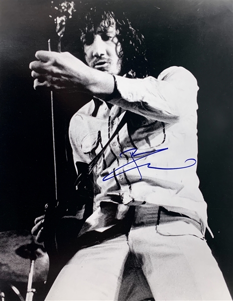 The Who: Pete Townshend In-Person Signed 16" x 20" B&W Photo (Beckett/BAS Guaranteed)