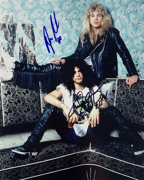 Guns N Roses: Slash & Steven Adler Signed 8" x 10" Color Photo (Beckett/BAS Guaranteed)