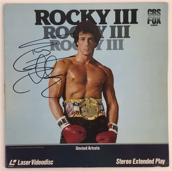 Sylvester Stallone Signed Rocky III Laser Disc (PSA/DNA)