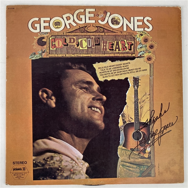 George Jones Signed "Cold, Cold, Heart" Album (JSA)