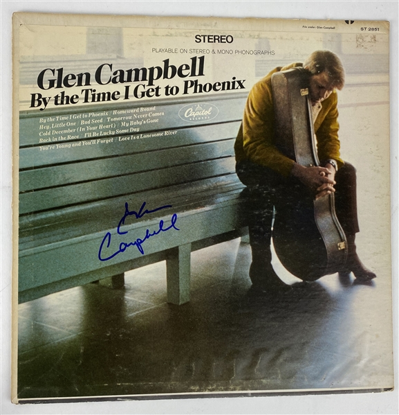 Glen Campbell Signed "By the Time I Get to Phoenix" Album (JSA)