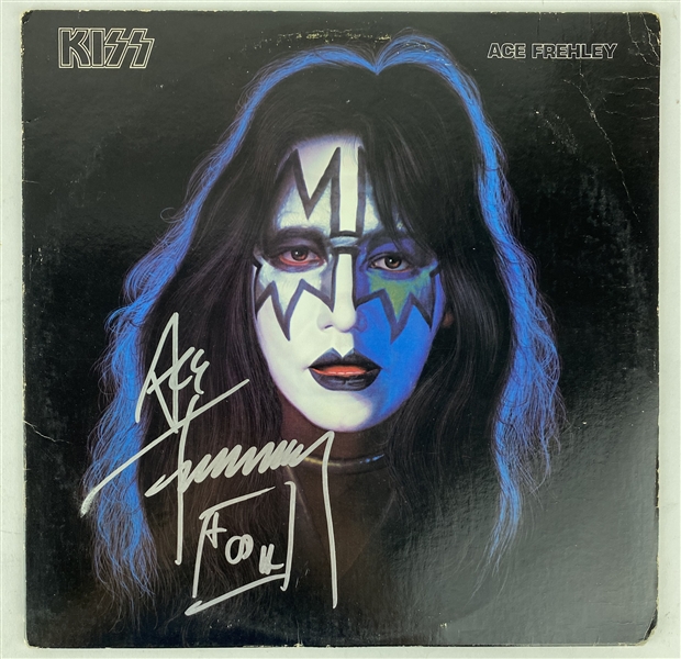KISS: Ace Frehley Single Signed Solo Album (JSA)