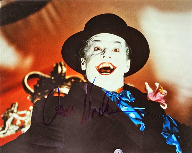 Jack Nicholson In-Person Signed 8" x 10" Color Photo as "The Joker" (Beckett/BAS Guaranteed)