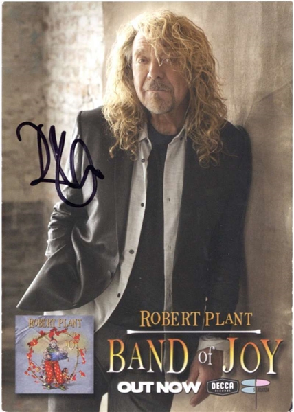 Led Zeppelin: Robert Plant Signed 3" x 5" Postcard Photograph (Beckett/BAS)