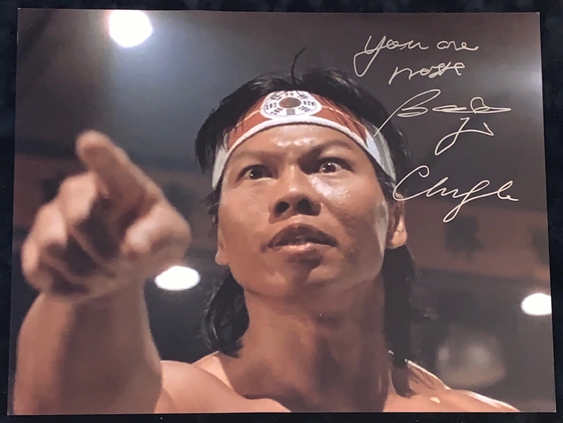 Bolo Yeung In-Person Signed & Inscribed 16" x 20" Color Photo from "Bloodsport" (ACOA)