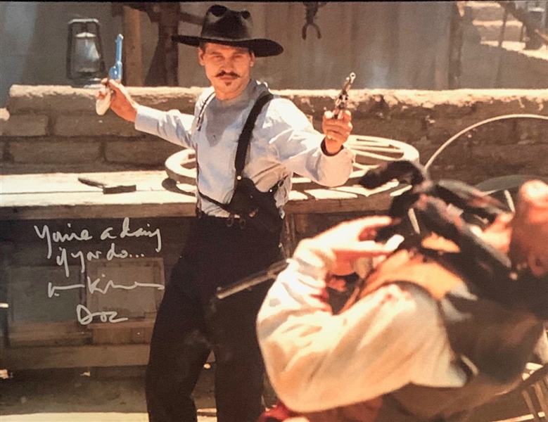 Val Kilmer Signed & Inscribed 16" x 20" Color Photo from "Tombstone" (ACOA)
