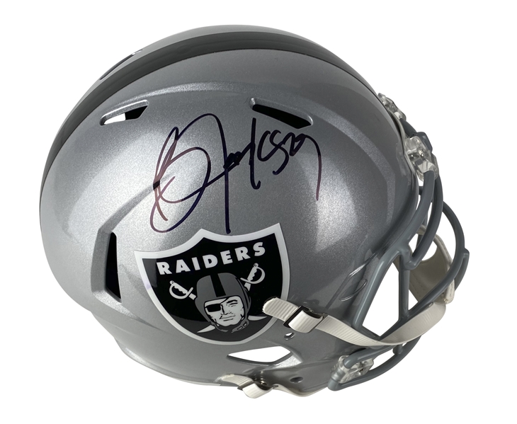 Bo Jackson Signed Full Size Replica Oakland Raiders Helmet (Beckett/BAS Guaranteed)