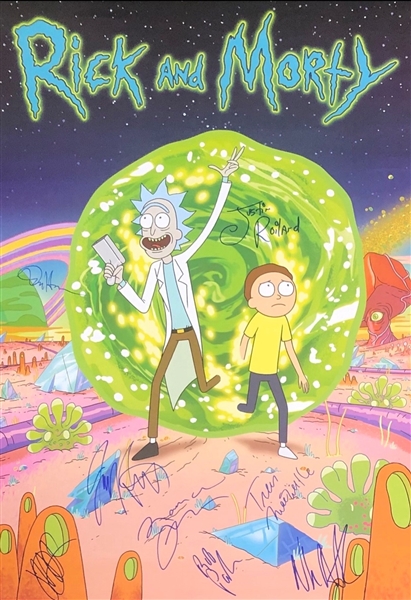 Rick and Morty Cast Signed 24" x 36" Promotional Poster (Beckett/BAS Guaranteed)