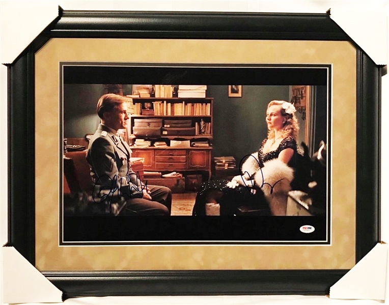 Inglorious Bastards: Christoph Waltz and Diane Kruger Signed 12" x 18" Color Photo in Custom Framed Display (PSA/DNA)