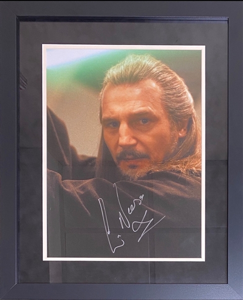 Star Wars: Liam Neeson RARE Signed 12" x 16" Color Photo as Qui-Gon Jinn from "Episode I" (Beckett/BAS Guaranteed)