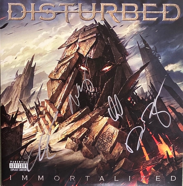Disturbed Group Signed "Immortalized" Record Album (Beckett/BAS Guaranteed)
