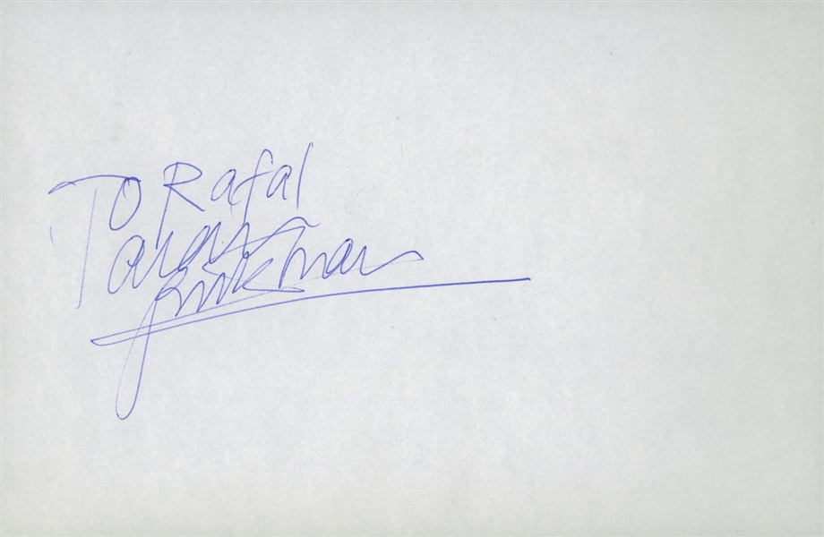 Alan Rickman Signed 5" x 7" Sheet (Beckett/BAS Guaranteed)