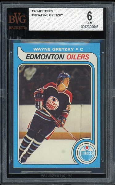 1979-80 Topps Wayne Gretzky #18 Rookie Card :: BVG Graded EX-MT 6