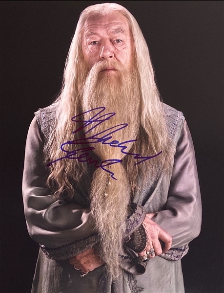 Michael Gambon In-Person Signed 11" x 14" Color Photo from "Harry Potter" (Beckett/BAS Guaranteed)