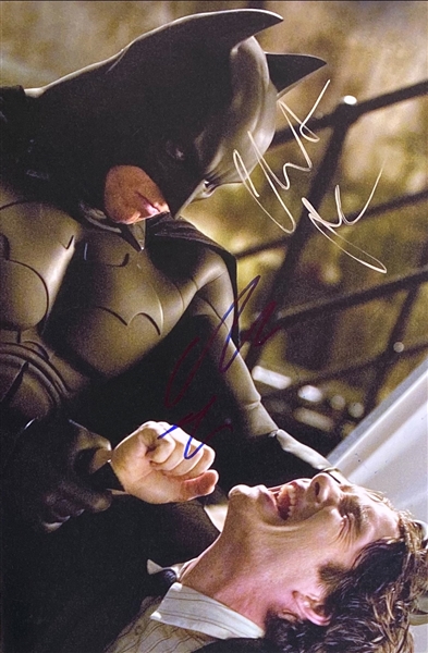 Batman Begins: Christian Bale & Cillian Murphy Dual Signed 12" x 18" Color Photo (Beckett/BAS Guaranteed)