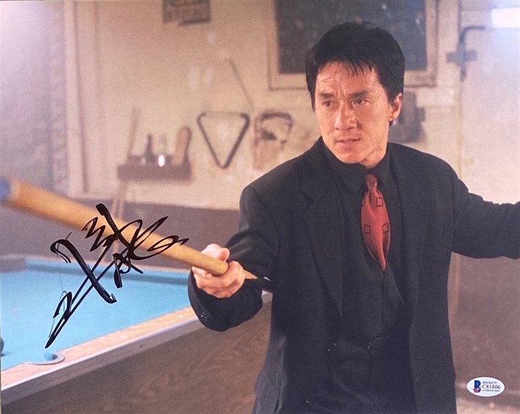 Jackie Chan In-Person Signed 11" x 14" Color Photo (Beckett/BAS COA)