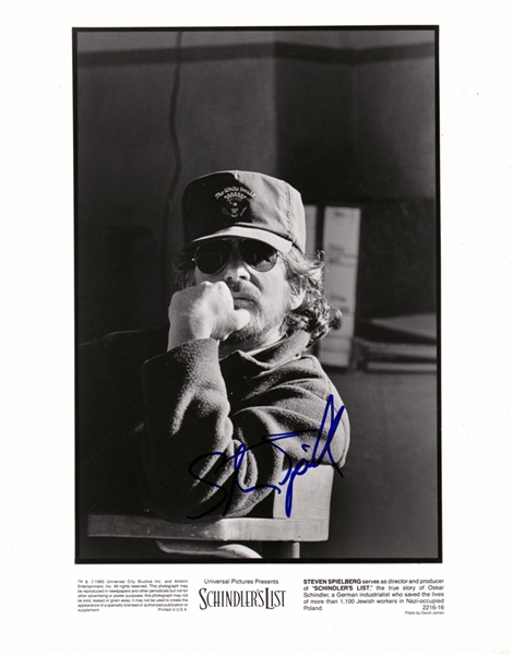 Steven Spielberg RARE In-Person Signed 8" x 10" Promotional Studio Photo & Souvenir Program from "Schindlers List" (Beckett/BAS Guaranteed)