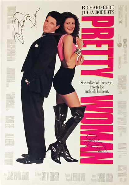 Pretty Woman: Julia Roberts & Richard Gere Signed 27" x 40" Movie Poster (Beckett/BAS Guaranteed)