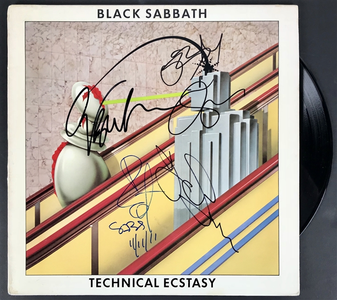Black Sabbath Group Signed "Technical Ecstasy" Record Album (Beckett/BAS)