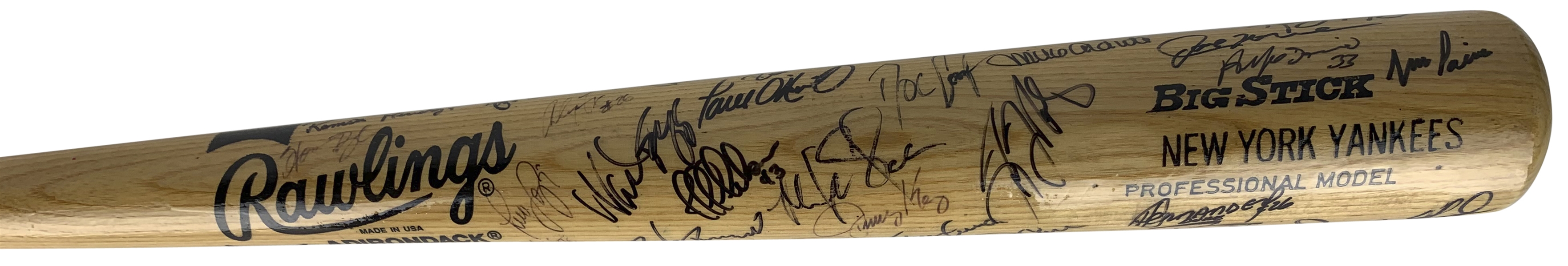 Yankees Dynasty Multi-Signed Baseball Bat w/ Jeter, Rivera, Boggs, Mattingly & Others! (JSA)