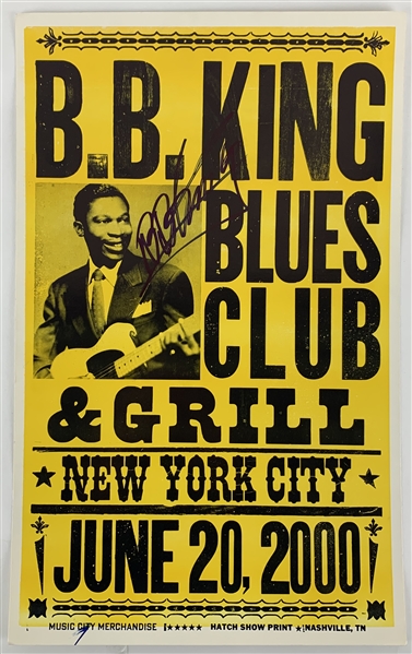 B.B. King Signed Original 22" x 14" New York City Hatch Concert Poster (Beckett/BAS Guaranteed)