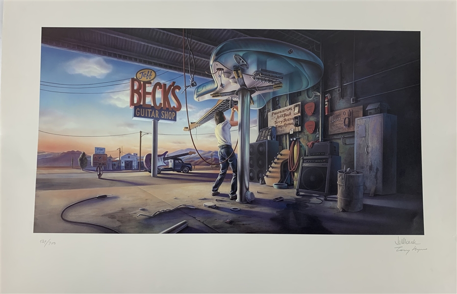 Jeff Beck Signed Original Promotional 24" x 36" Lithograph (Beckett/BAS Guaranteed)