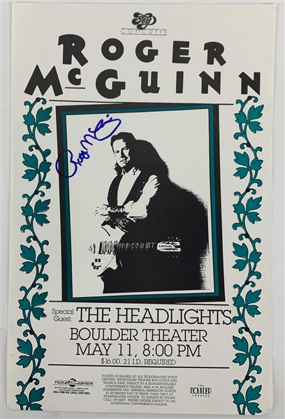 Roger McGuinn Signed Original 10" x 17" Concert Poster (Beckett/BAS Guaranteed)