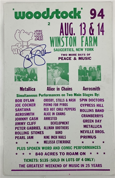 Woodstock 94: Stephen Stills Signed Original 14" x 22" Concert Poster (Beckett/BAS Guaranteed)