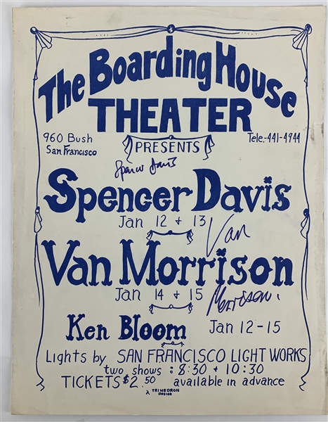 Van Morrison Signed Original First Printing 22" x 18" Concert Poster (Beckett/BAS Guaranteed)