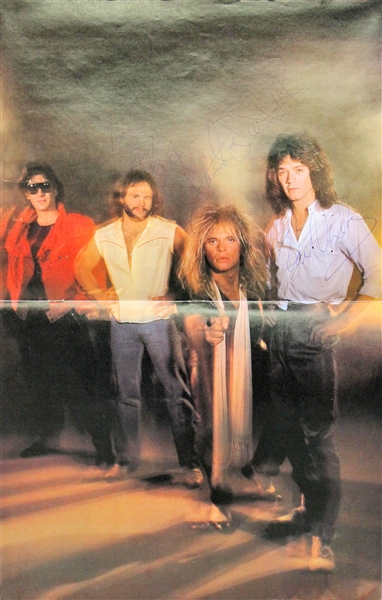 Van Halen Group Signed 1982 "LIVE" World Tour Program w/ Original Lineup and Early Signatures! (BAS/Beckett)