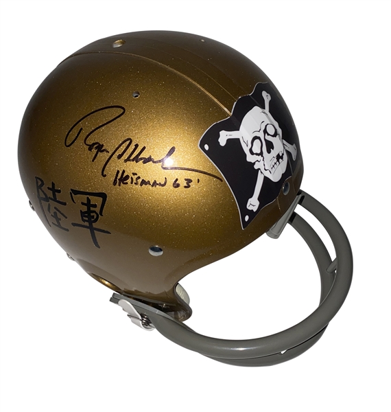 Roger Staubach Signed Suspension Navy Helmet w/ Heisman Insription! (JSA) 