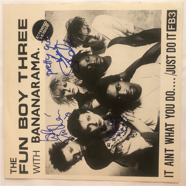 Bananarama Group Signed "It Aint What You Do..." Single Record Album (John Brennan Collection)(Beckett/BAS Guaranteed)