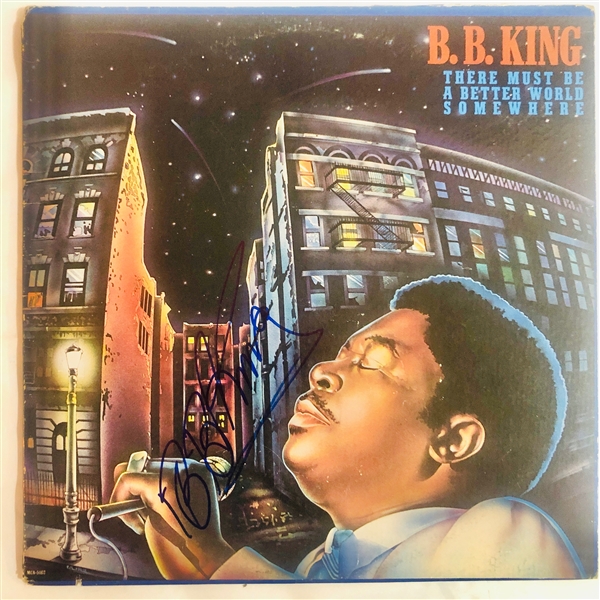 B.B. King In-Person Signed "There Must Be A Better World Somewhere" Record Album (John Brennan Collection)(Beckett/BAS Guaranteed)