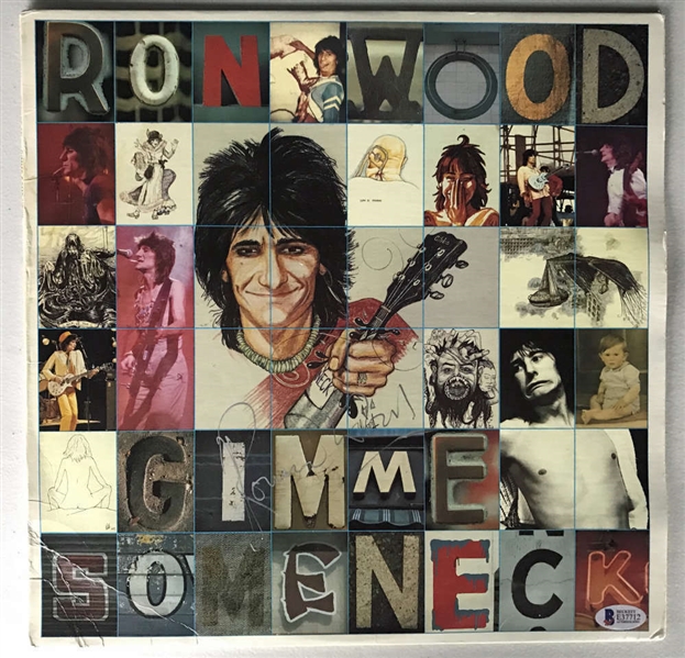 The Rolling Stones: Ronnie Wood Signed "Gimme Some Neck" Signed Record Album (Beckett/BAS)