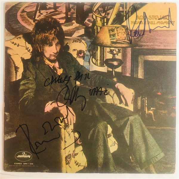 Rod Stewart & Ronnie Wood Signed "Never A Dull Moment" Record Album (John Brennan Collection)(Beckett/BAS Guaranteed)